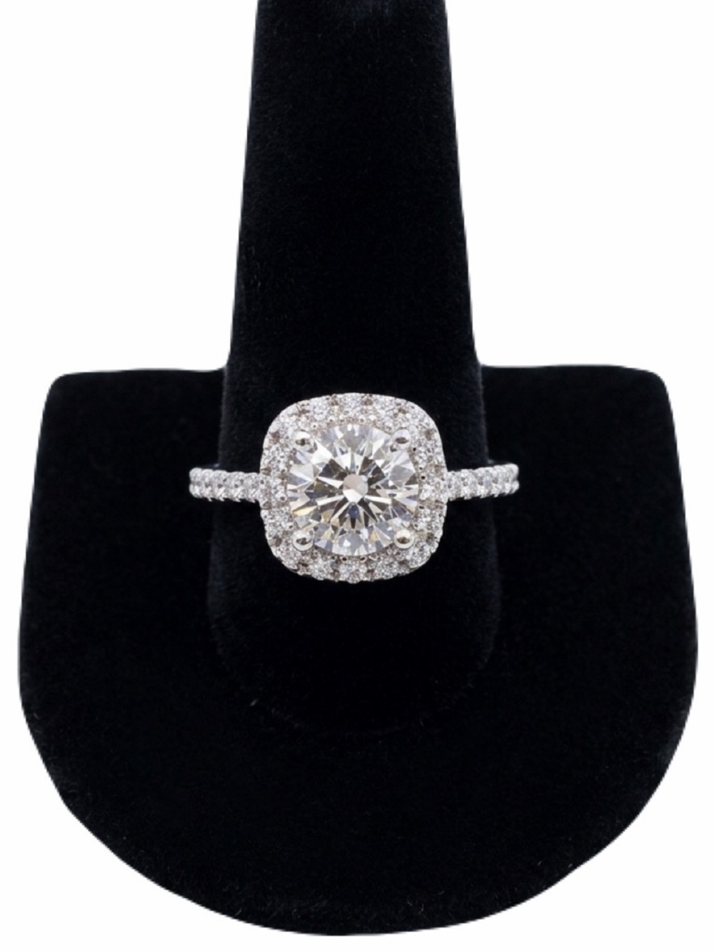 New Mojssanite Diamond 14k White Gold 1 CT Round Cut Ring